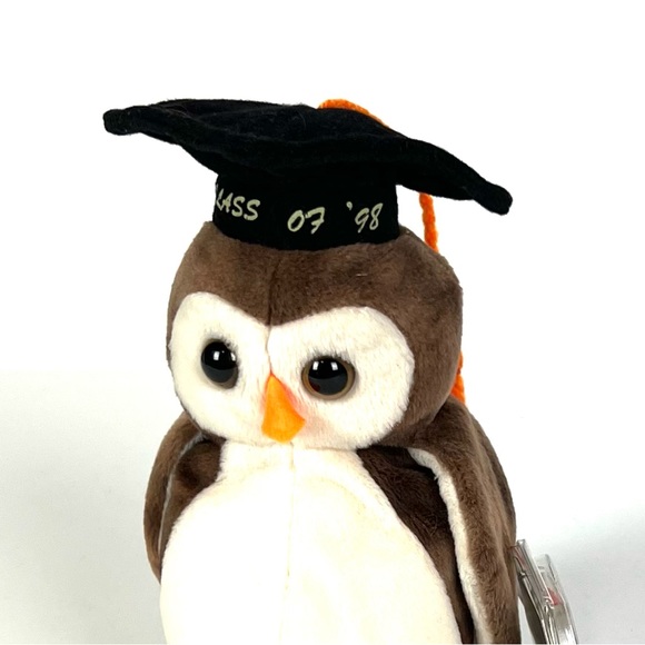 Ty Beanie WISE The Graduation Owl Baby–1998 Original, MINT & SUPER RARE … - Picture 4 of 7